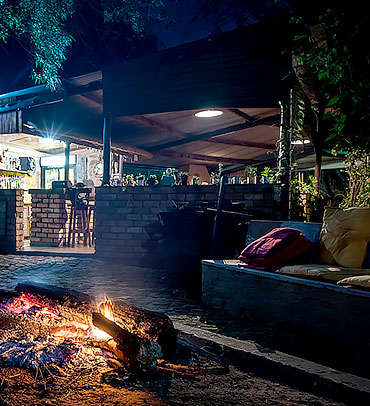 Open Fire & braai area at Feathered Nest